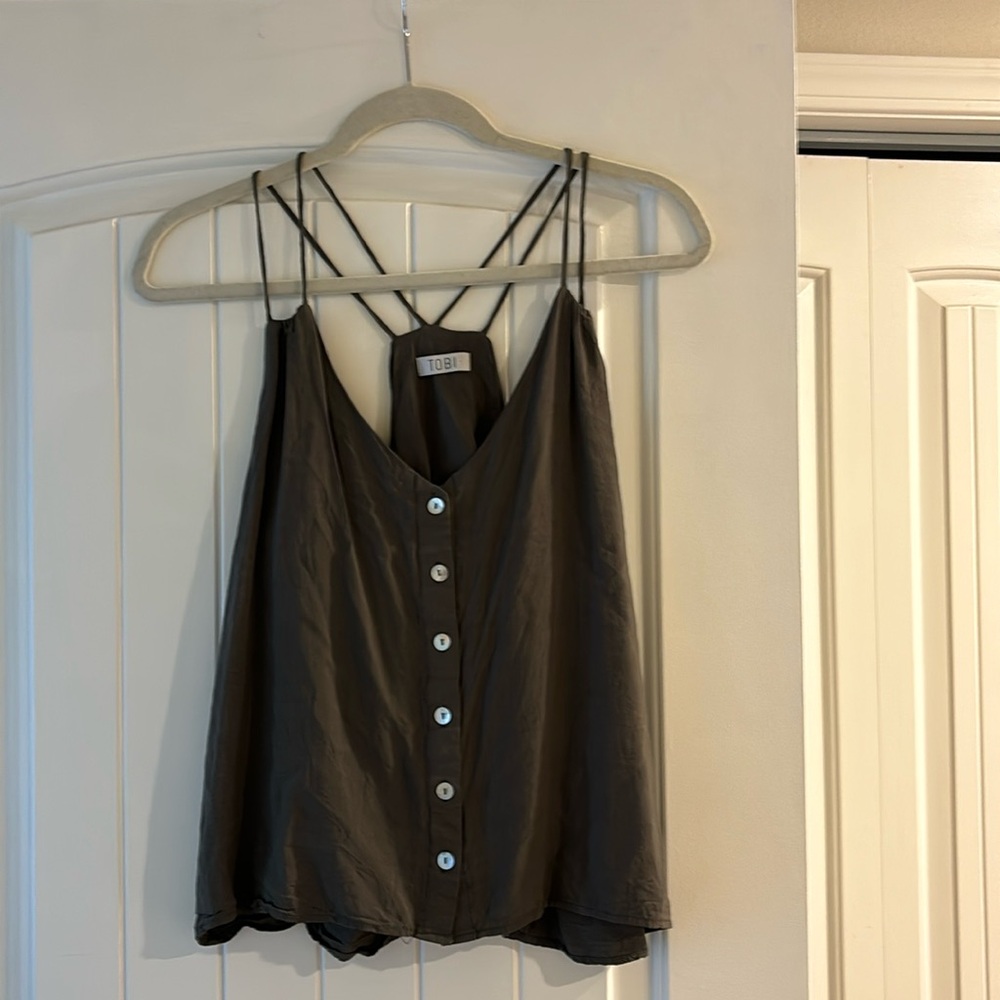 Tobi olive green tank top